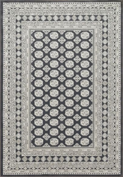 Dynamic Rugs ANCIENT GARDEN 57102-3636 Charcoal and Silver